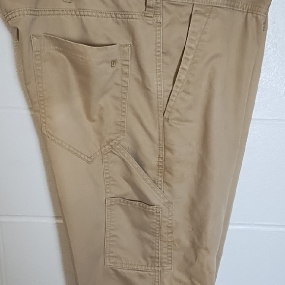 Tan Cargo Pants with Utility Design Soft Brushed Fabric - Picture 2 of 11